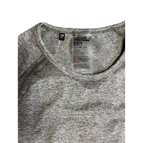 Gymshark Women's Long Sleeve Crop Top Green Gray Marl Size S - Picture 4 of 4